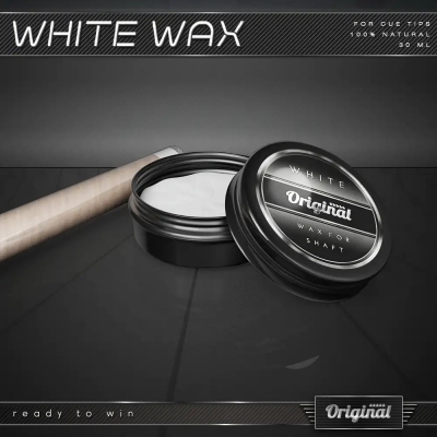 Original Cue Shaft Wax (white) tbv houten topeind