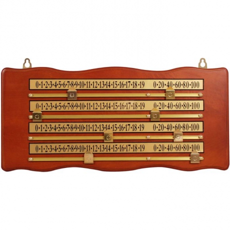 Scorebord snooker score 4 pers.